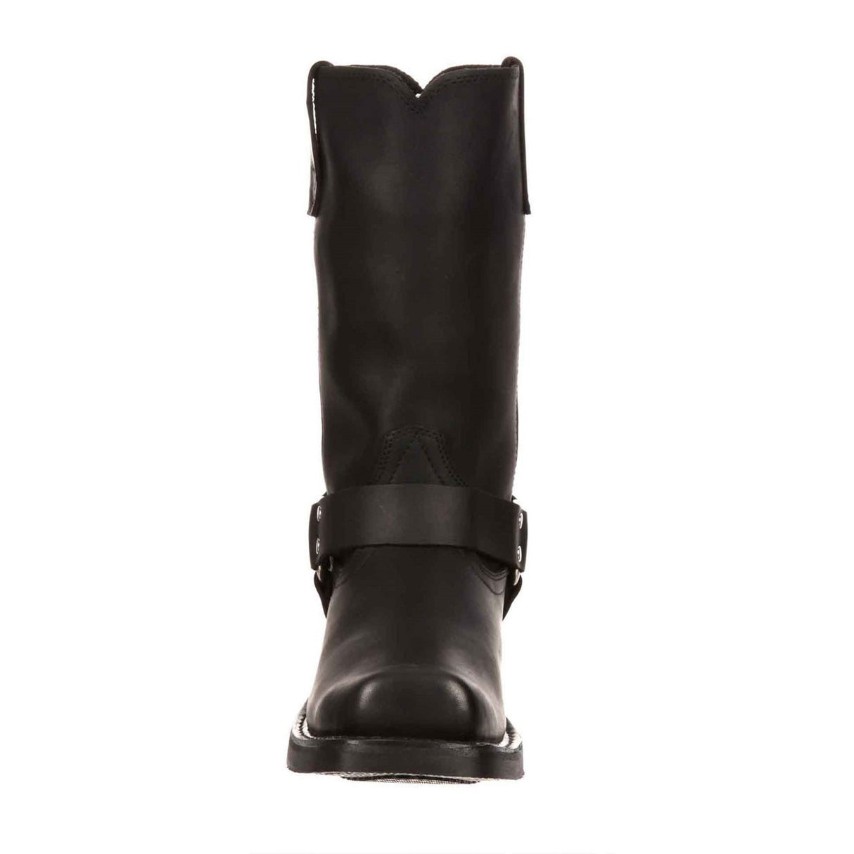 Men's Harness Biker Boots Oiled Black