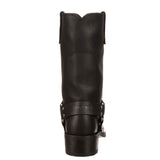 Men's Harness Biker Boots Oiled Black