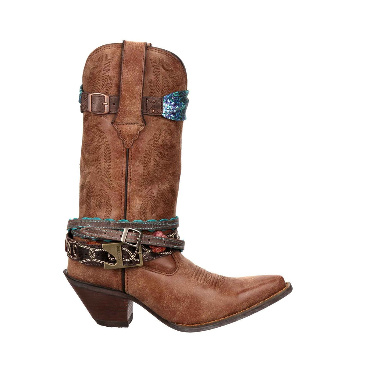 Women's Crush Accessorised Western Boots Brown