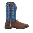 Men's Rebel Western Boots Saddle Brown and Denim Blue