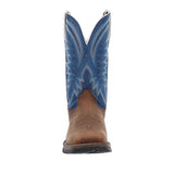 Men's Rebel Western Boots Saddle Brown and Denim Blue