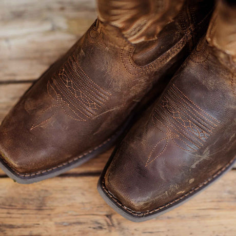 Men's Rebel Frontier Western Boots Distressed Sunset Brown