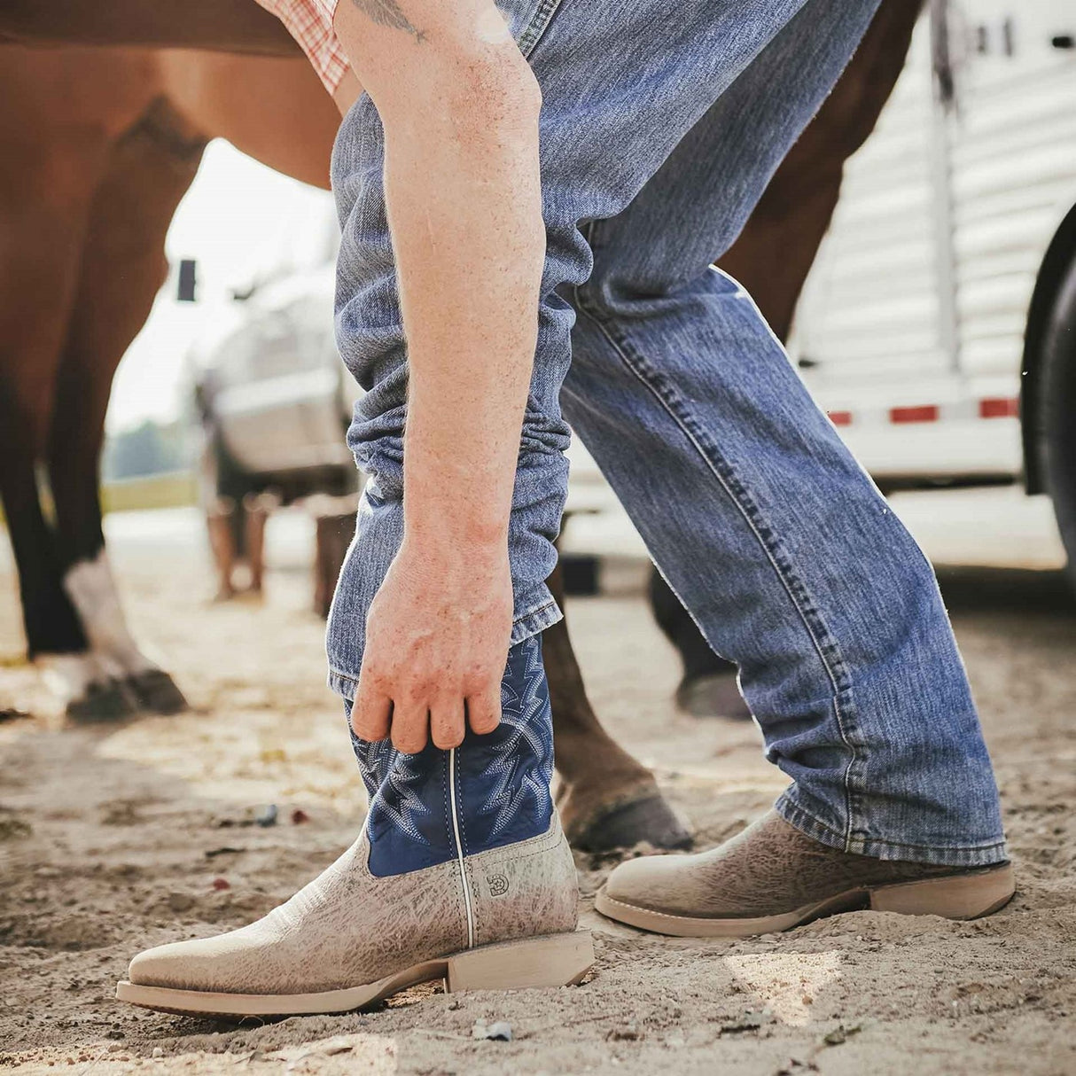 Men's Rebel Pro Lite Western Boots Buffalo Tan and Fog