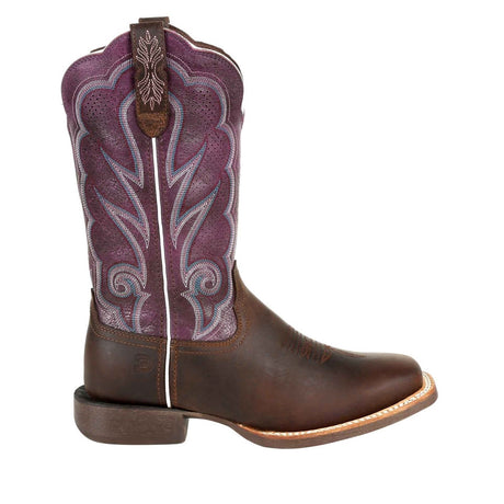 Women's Lady Rebel Pro Western Boots Oiled Brown and Plum