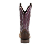 Women's Lady Rebel Pro Western Boots Oiled Brown and Plum