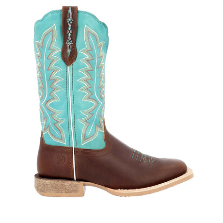 Women's Lady Rebel Pro Western Boots Bay Brown and Arctic Blue